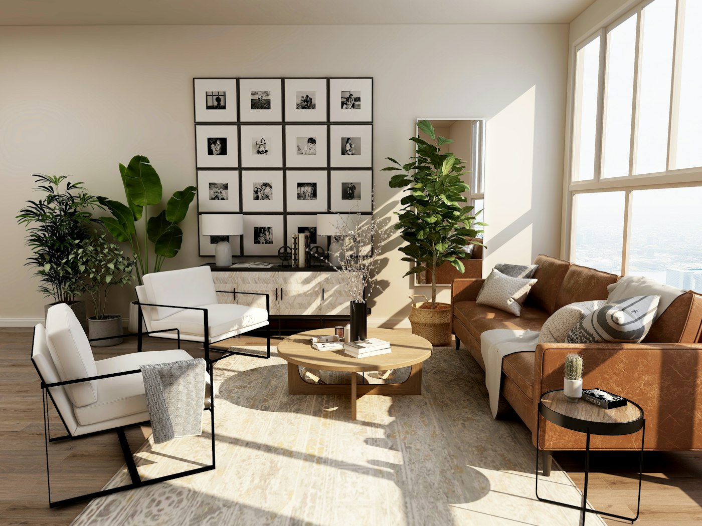 Suite de hotel boutique con mobiliario escultórico y atmósfera cálida
